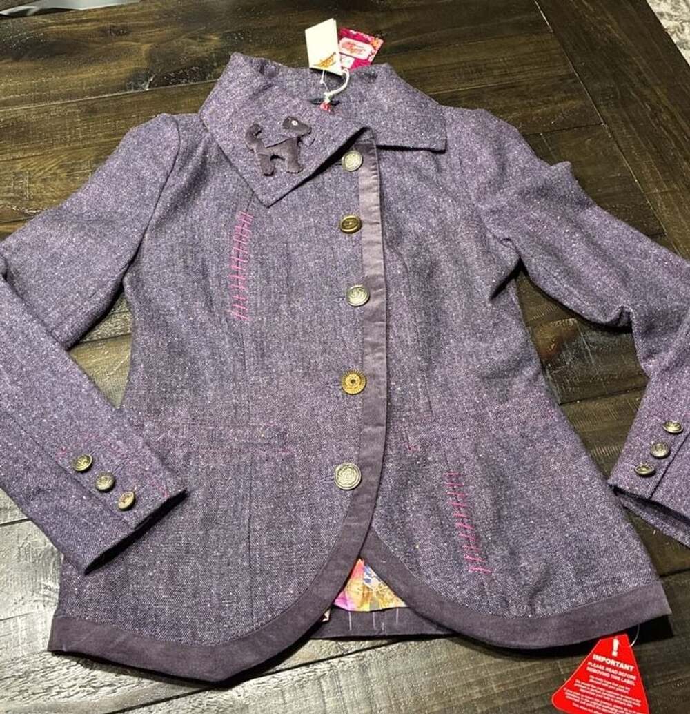 NWT Joe Browns Purple Tweed Blazer Size 10 UK